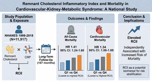 Remnant cholesterol inflammatory index and mortality in cardiovascular-kidney-metabolic syndrome: a national study